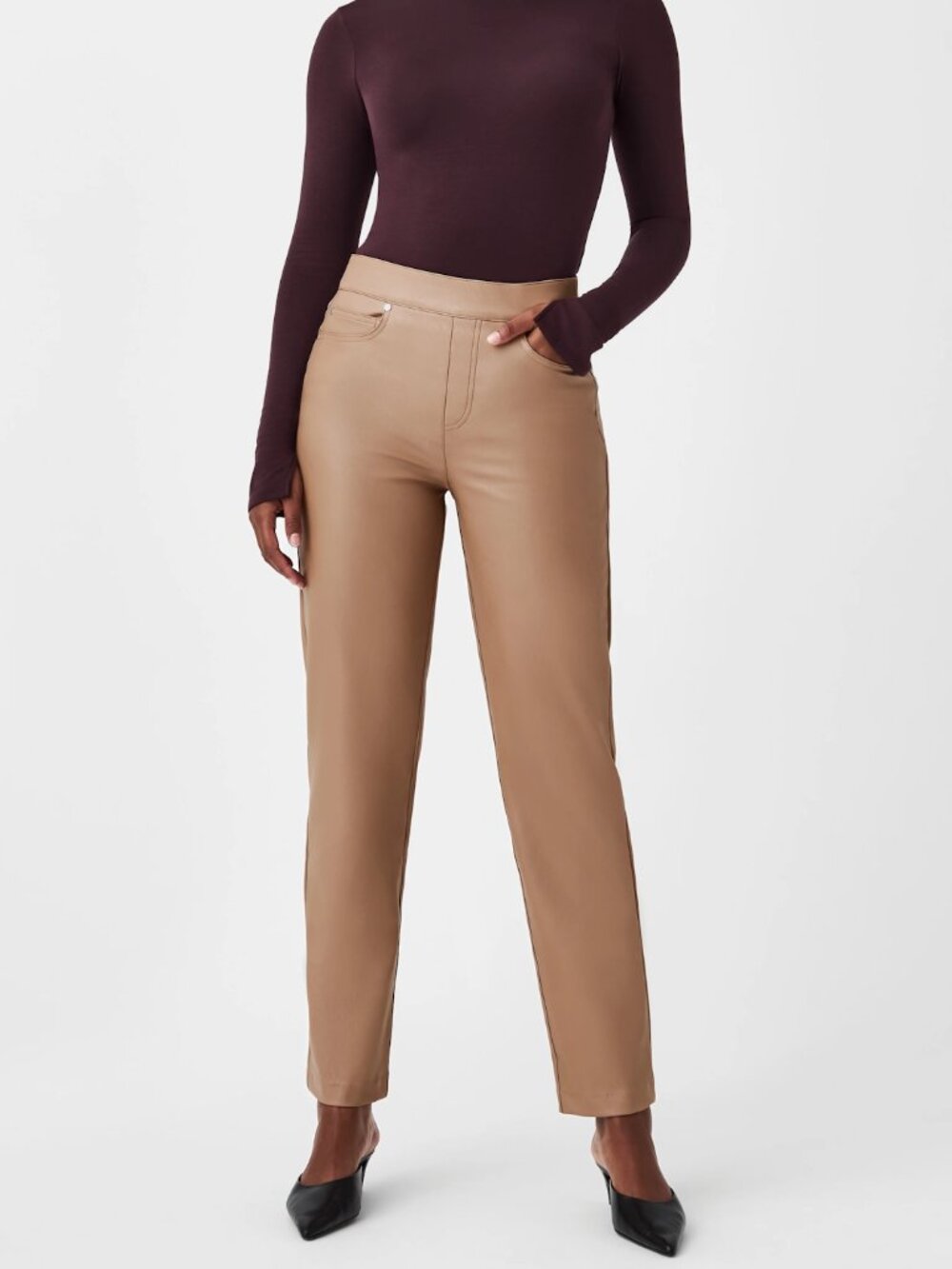 NWT Spanx Leather Like Pants Size L